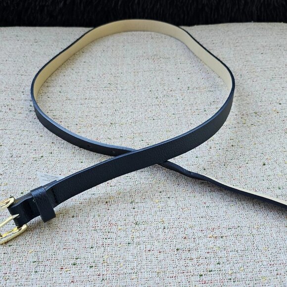 Steve Madden Women Belt Blacj Faux Leather Vegan Skinny Waistband Size XL - Picture 4 of 8